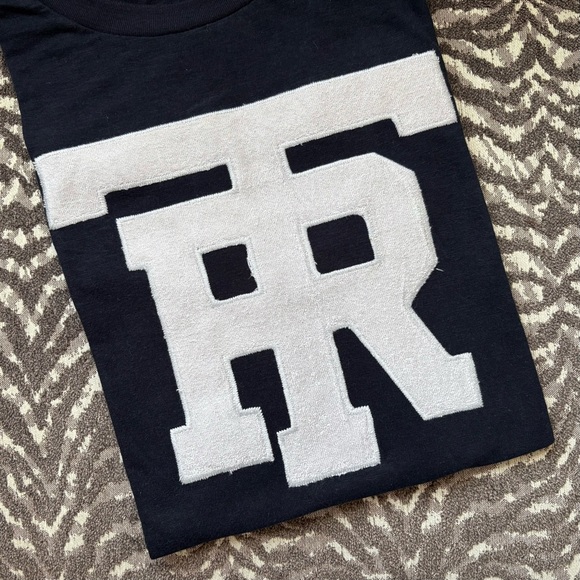 True Religion—Soft Black Terry Logo Tee Shirt, 100% Cotton (Size Large) - Picture 1 of 5